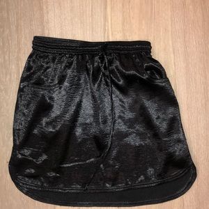 Silk mini skirt